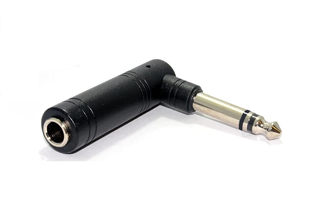 Rallonge Audio 6,35 Mm - Câble Stéréo Coudé Mâle/femelle - Pour Guitare, Clavier, Home Studio - Longueur 1m